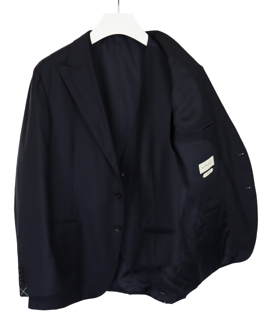 Suitsupply Havana Peak Jetted Slim Ferrara Soho Suit Mens UK 48/UK 46L 3 in 1