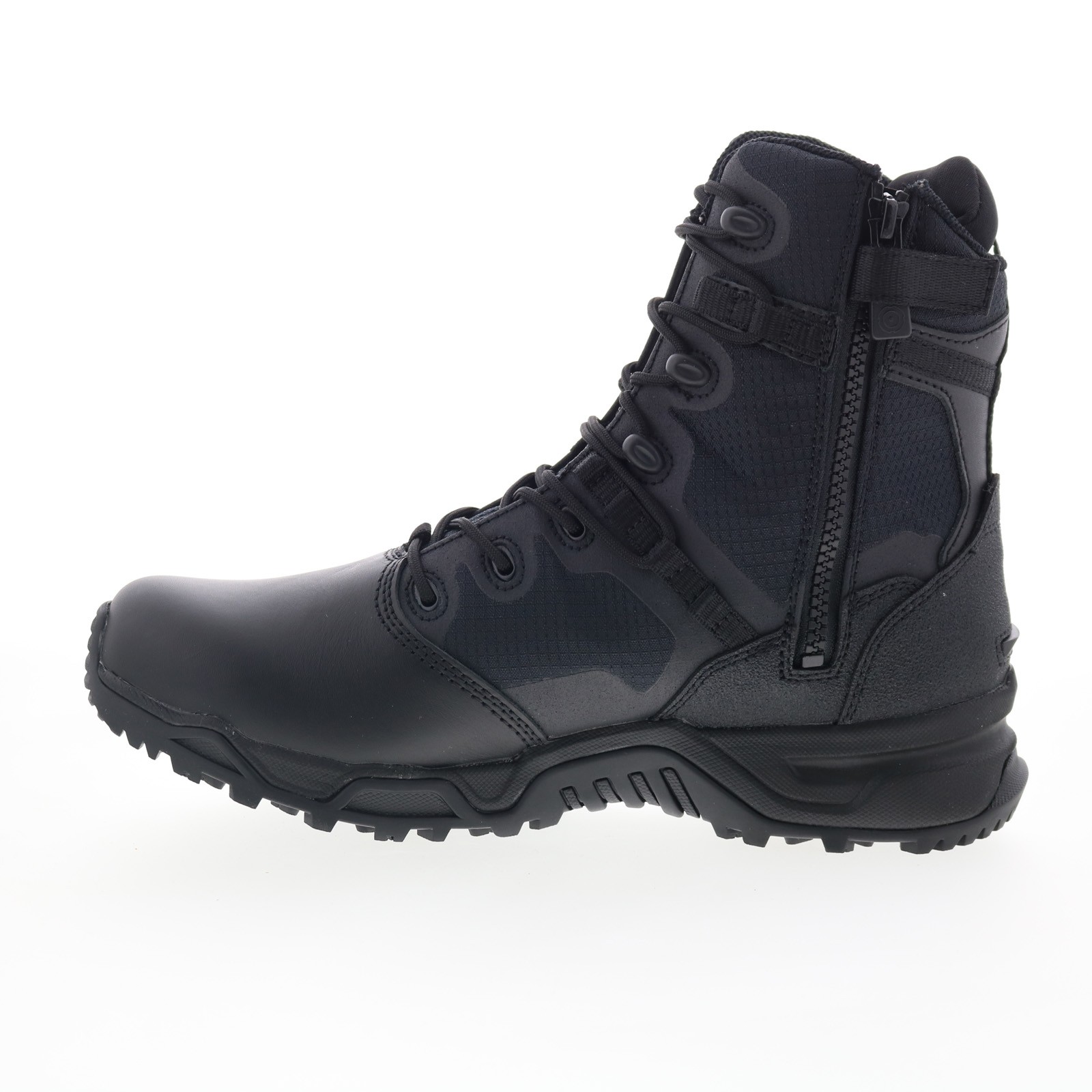 Original Swat Alpha Fury 8″ Polishable Toe Side-Zip EN Mens Black Wide Boots