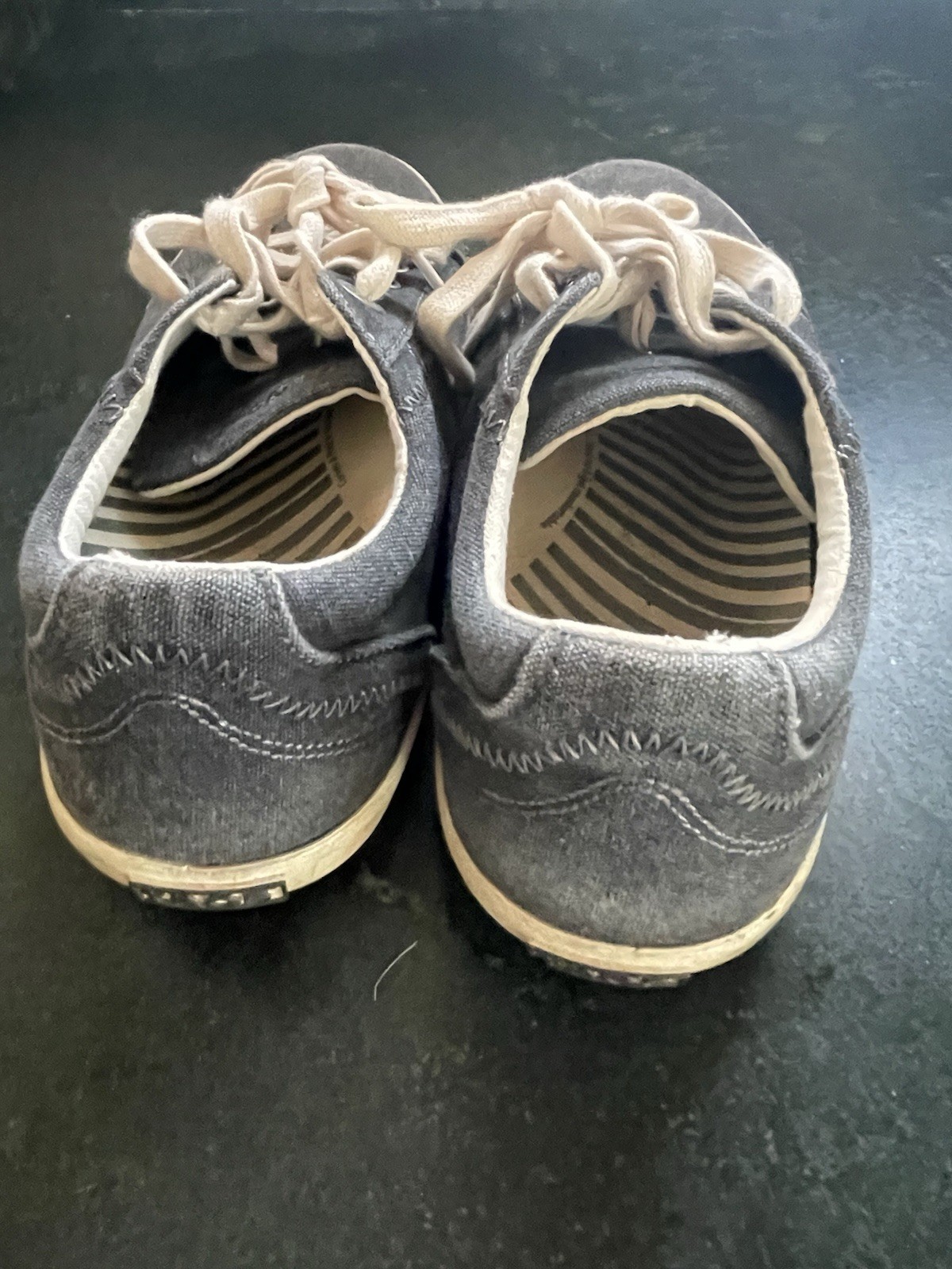 Taos Star women’s Blue/grey Canvas Lace-Up Sneakers Round Toe US 8.5 STA-12844