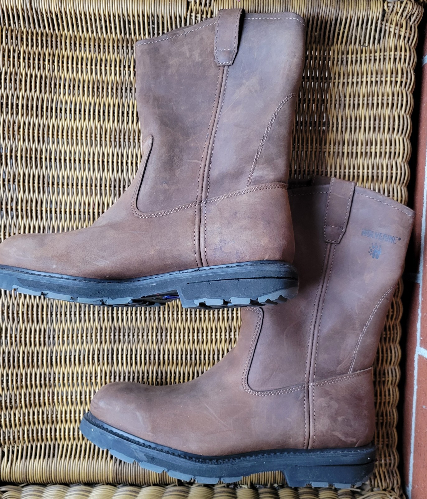 Wolverine Wellington W04727 Men’s Brown Leather Work Western Boots – Size 11. 5