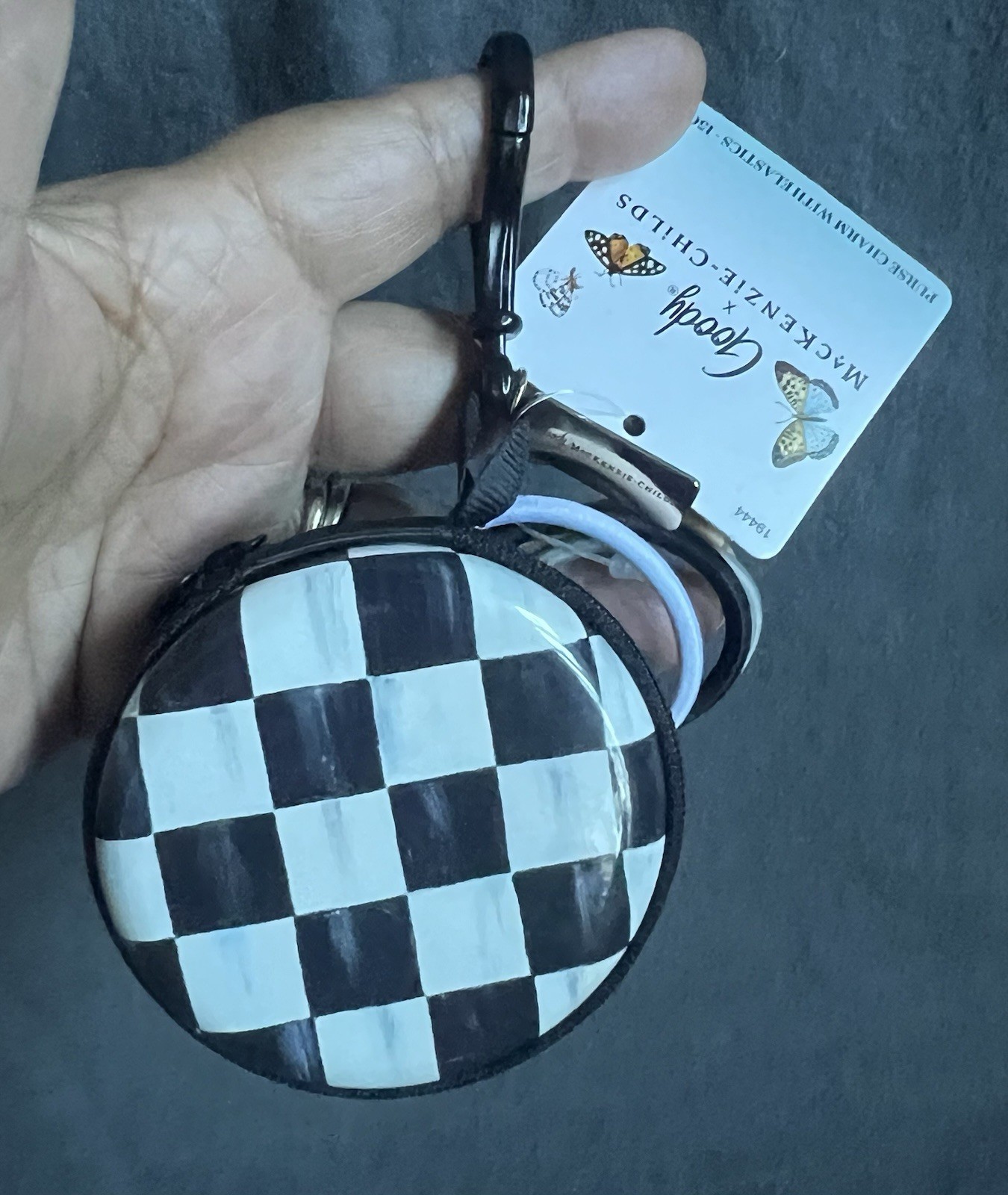 Goody x MacKenzie Childs Round POUCH Purse Charm with Elastic 15CT