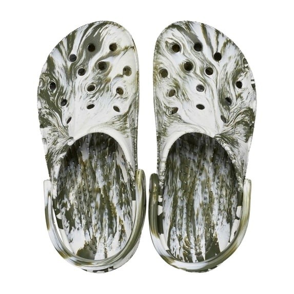 Crocs Baya Marbled Clog – Slip-On, Waterproof, Lightweight, Pivot Heel Strap