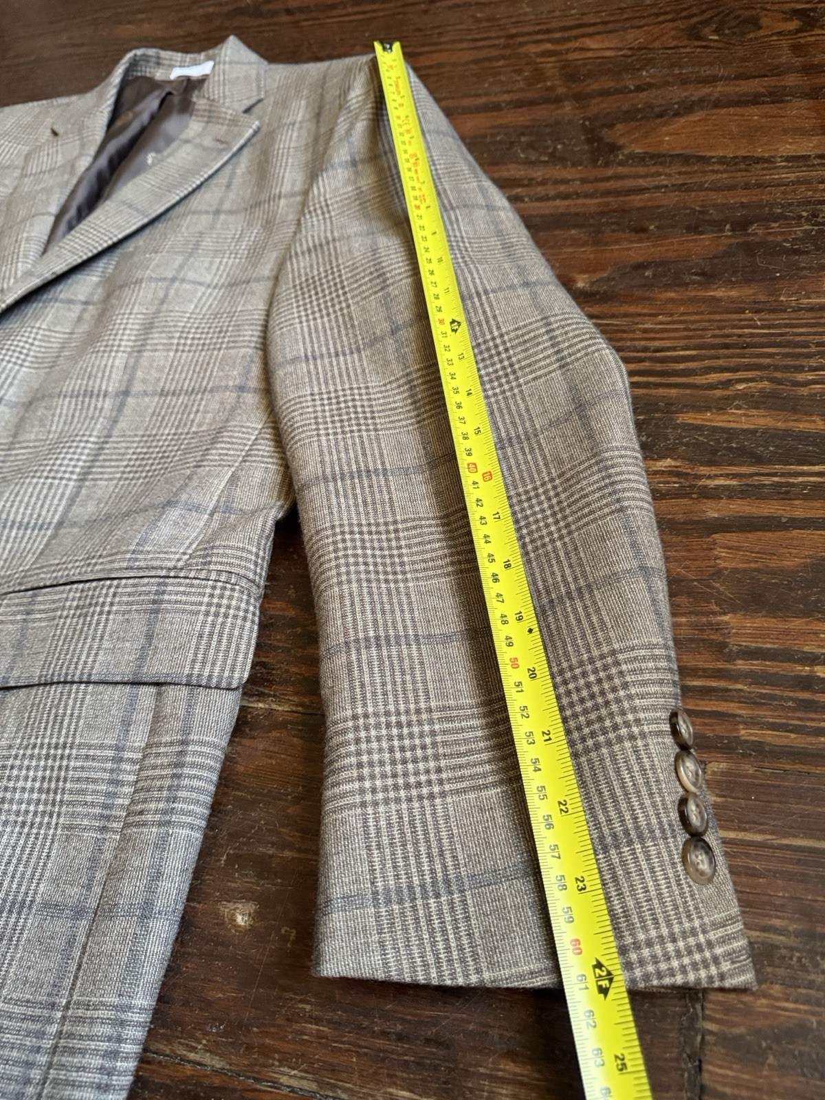 Lauren Ralph Lauren Men’s Plaid Blazer in Tan and Brown 44R