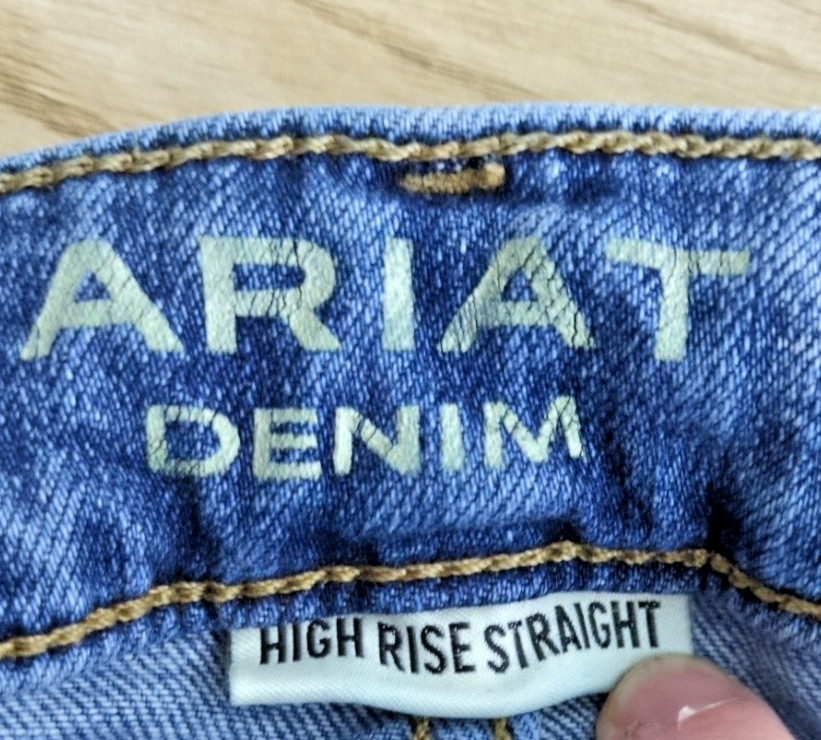 Ariat Womens Jeans 27R Blue High Rise Straight Medium Wash Western Italian Denim