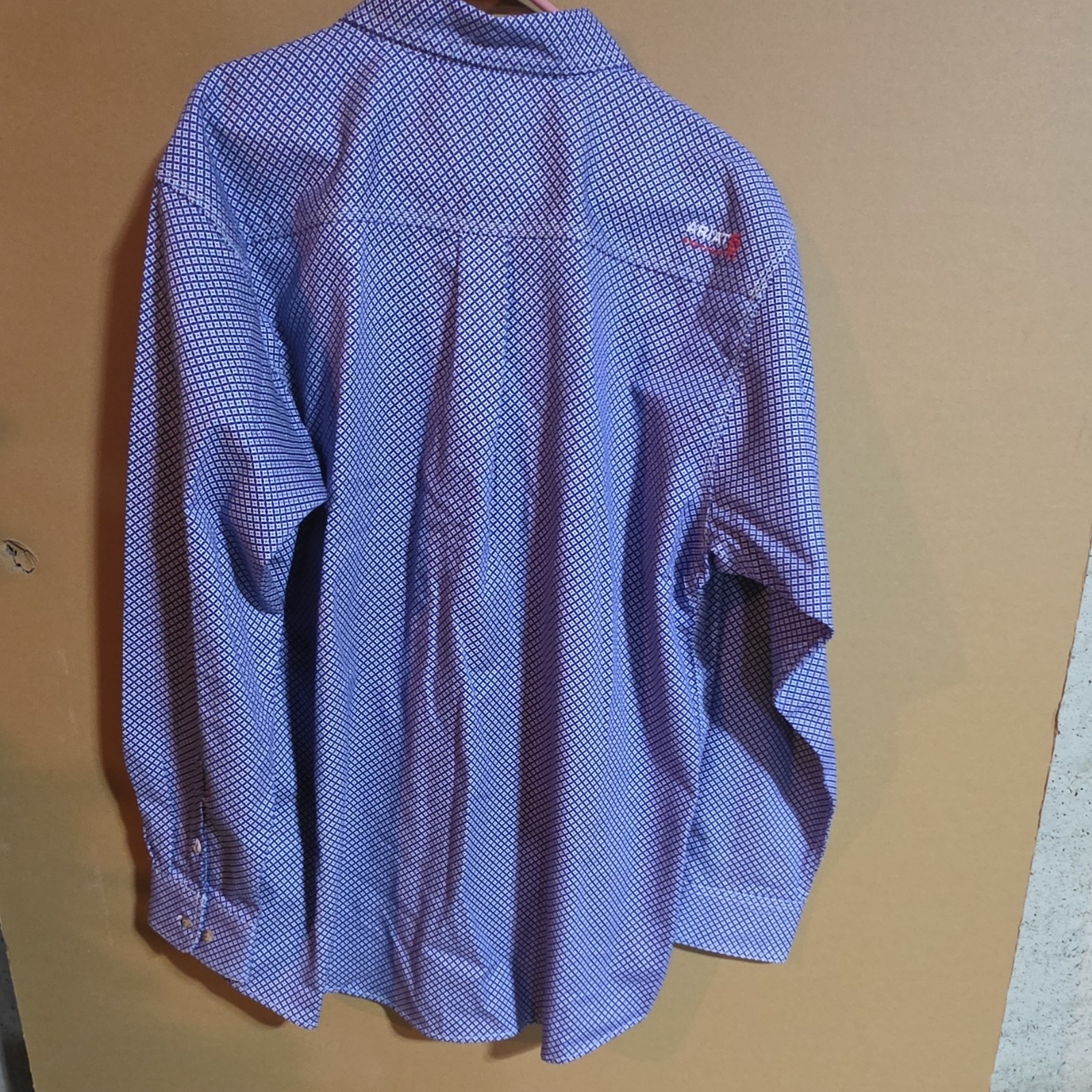 Ariat FR CAT 2 Men’s Woven Cotton Button-Up Work Shirt XL Cobalt