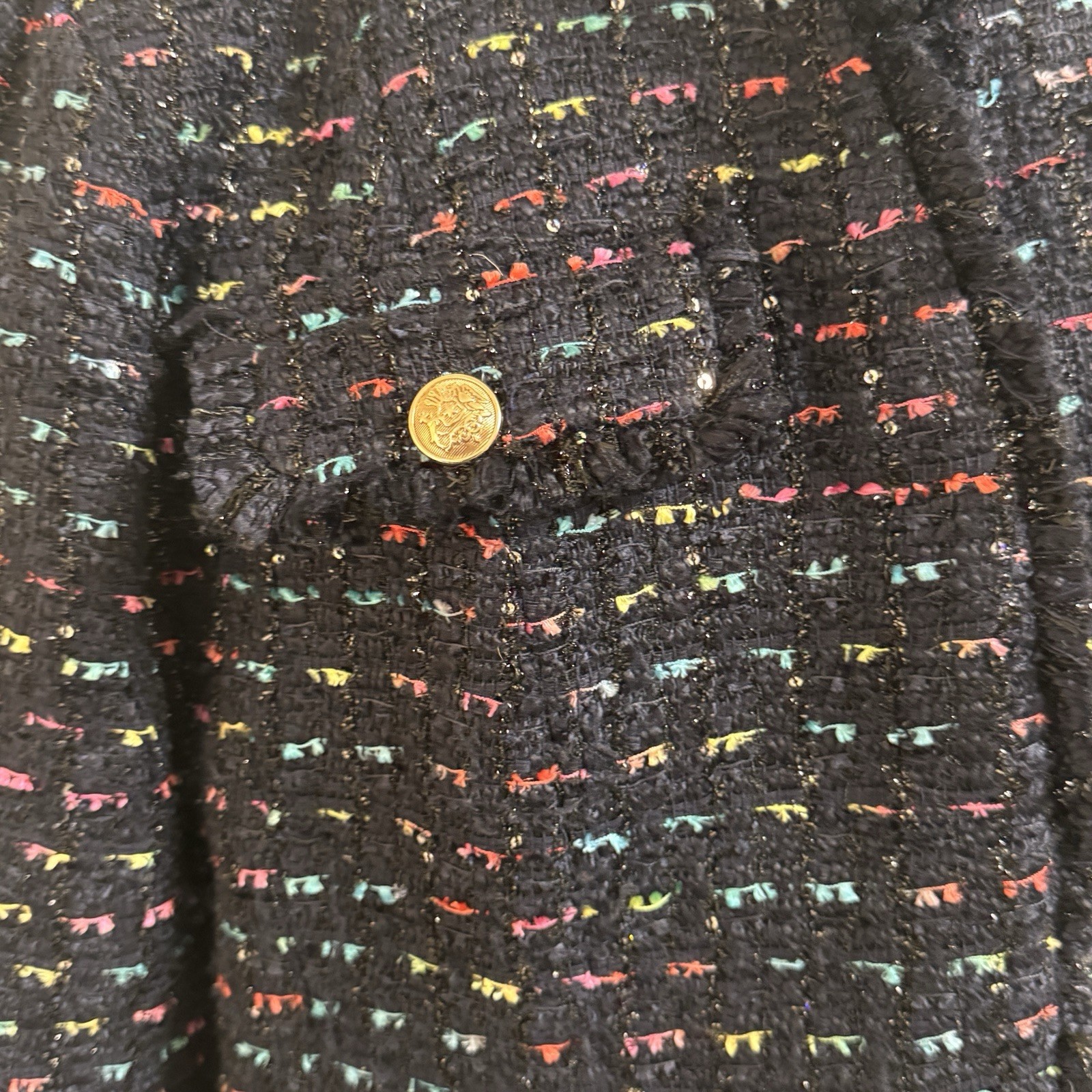 Talbots Rainbow tweed blazer jaket and skirt set sz 16