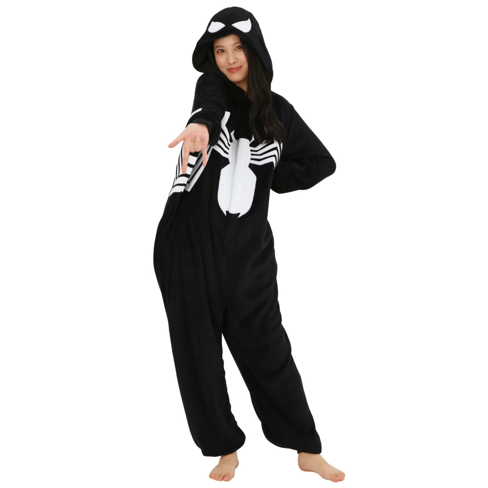SAZAC Black Spider-Man Cosplay Kigurumi Pajamas One Size Costume DNY-084