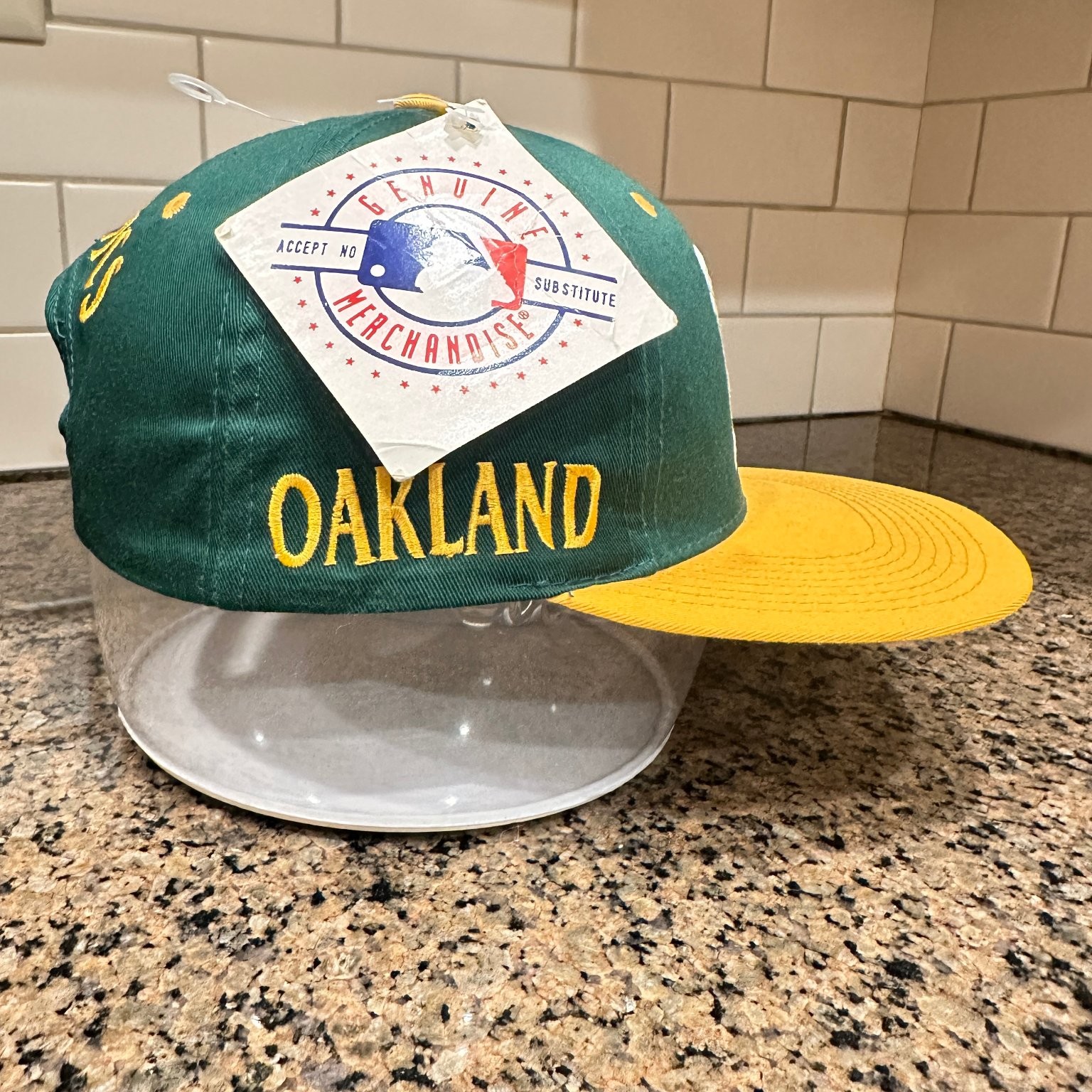 Oakland Athletics MLB Baseball Cap Green Yellow Snapback Hat New