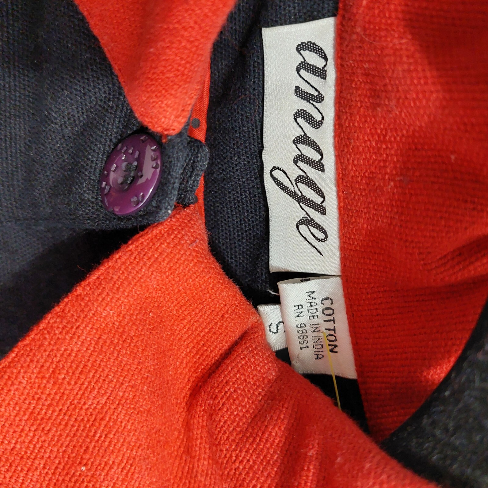 Vintage Anage Black Hot Air Balloons Button Down Jacket Sequins Patchwork 80s S