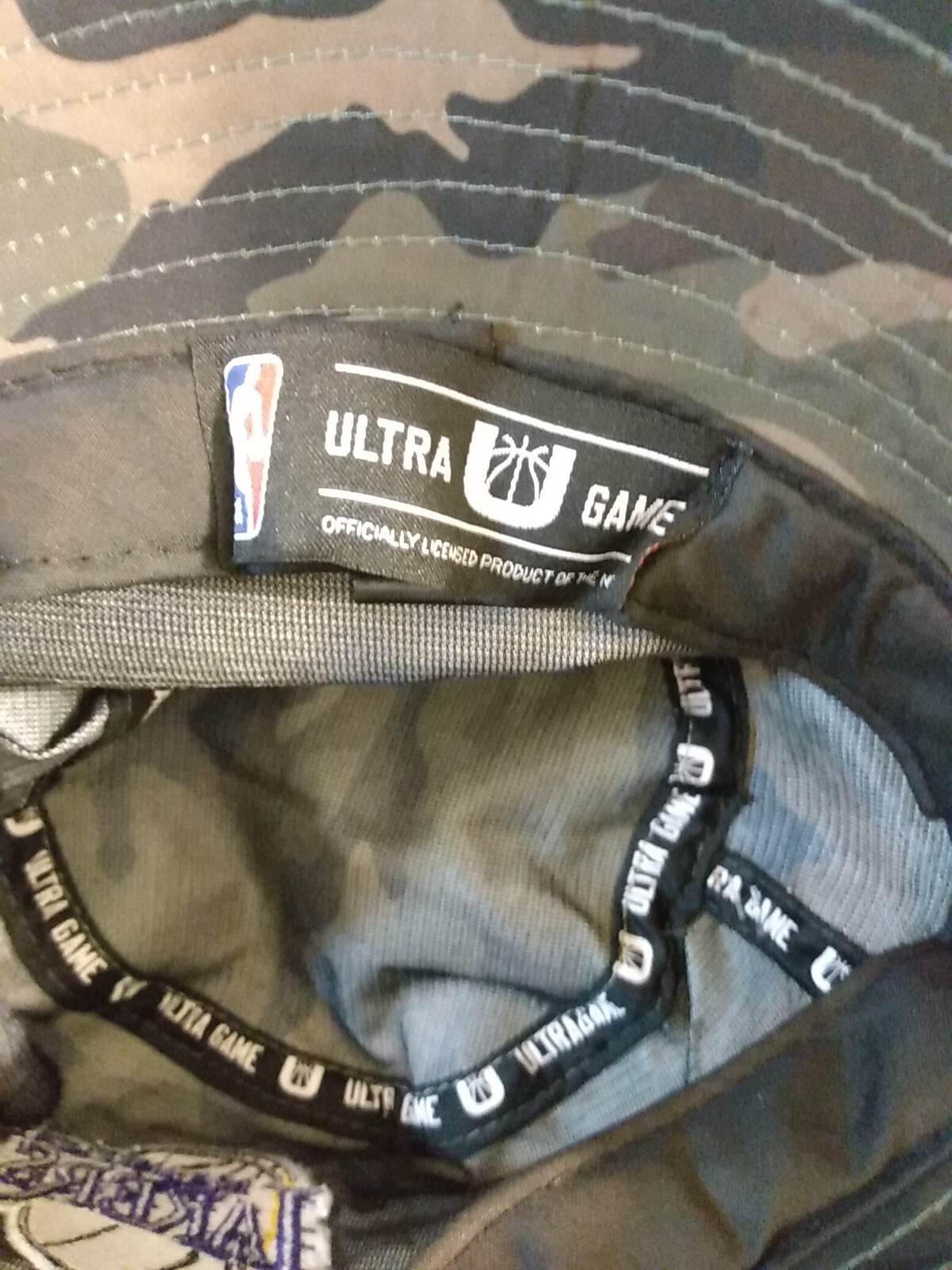 Ultra Game NBA Los Angeles Lakers Bucket Hat Cap Green Camo One Size Fit Most