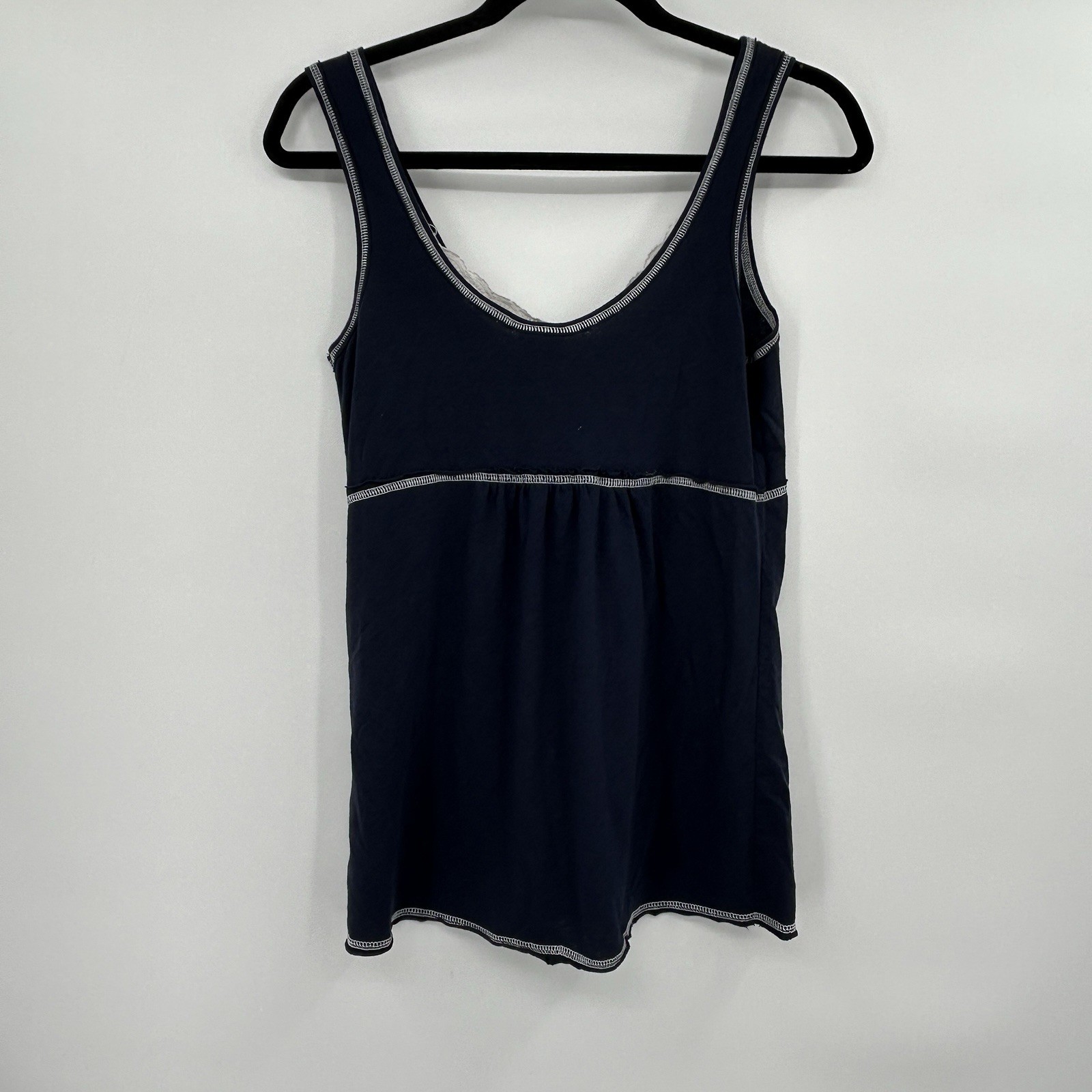 Vanity Y2K Womens Babydoll Tank Top Size XL Preppy Grunge Elena Empire Waist