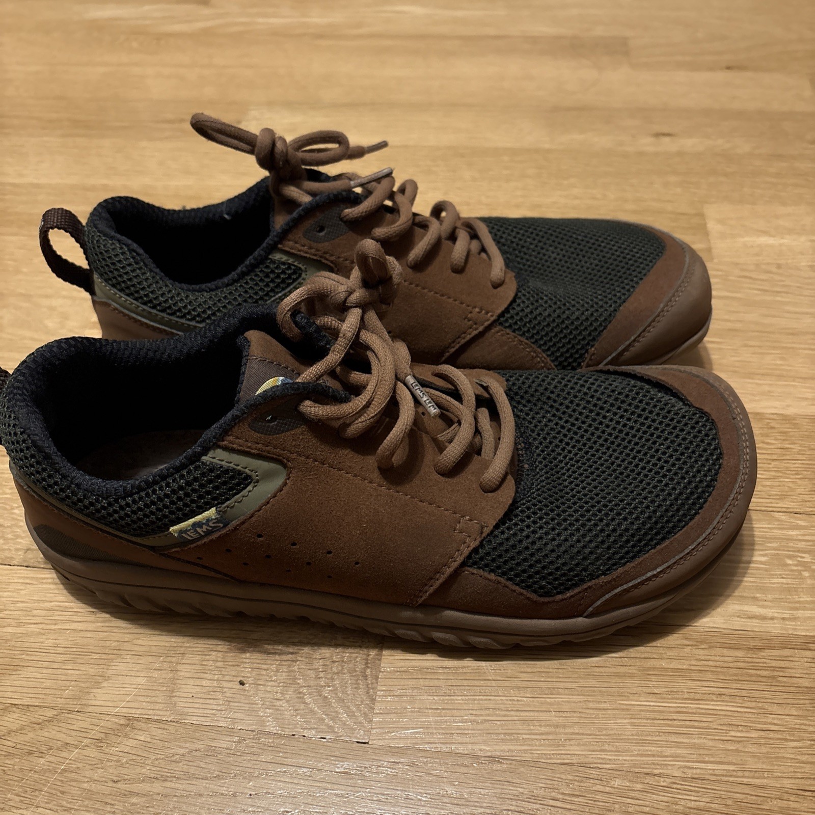 Lems Primal Zen Hiking Shoes Mens 10.5 Womens 12 Woodward Brown Used Trail
