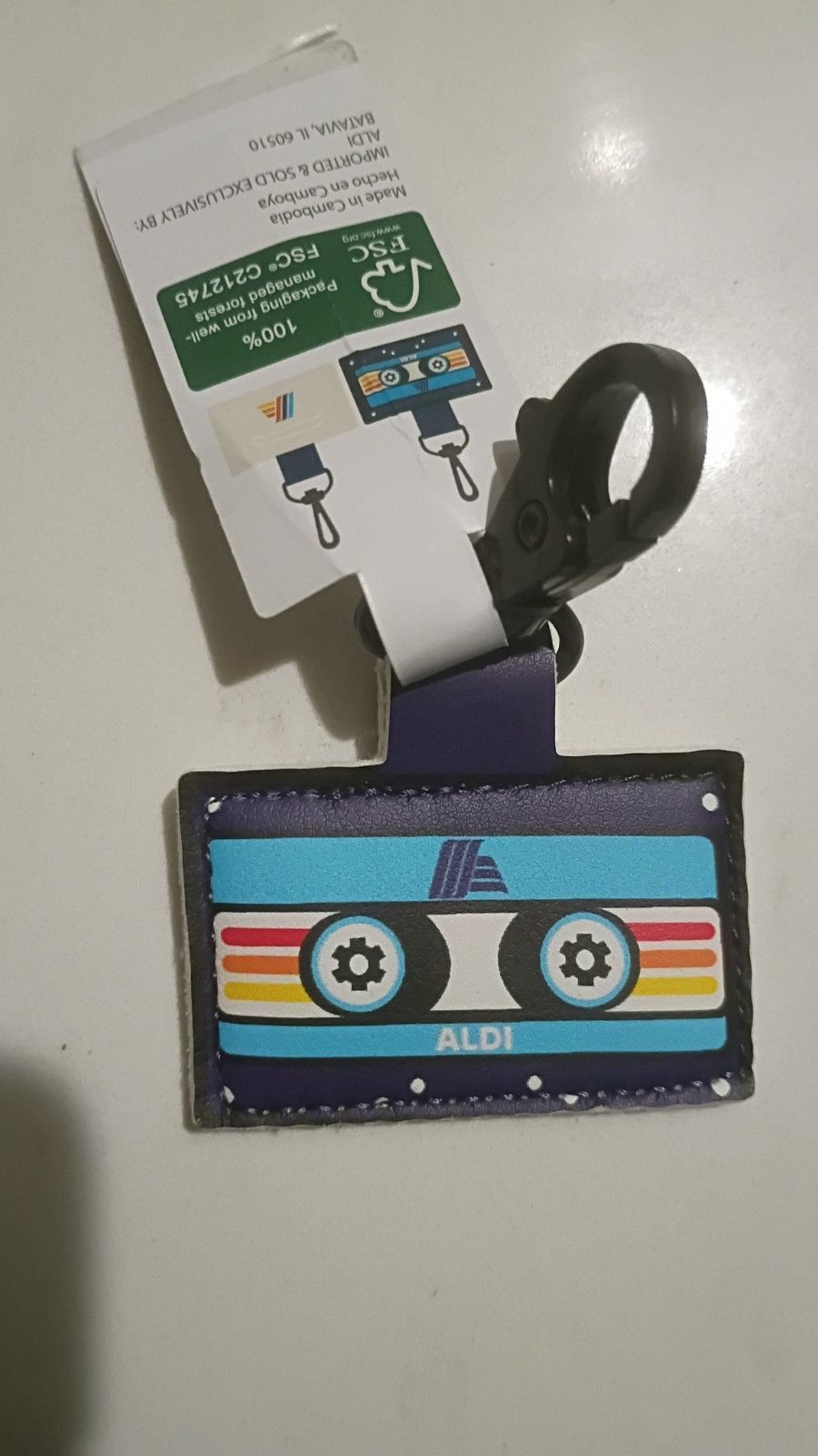 ALDI Gear Quarter Holder Keeper Keychain Cassette Style