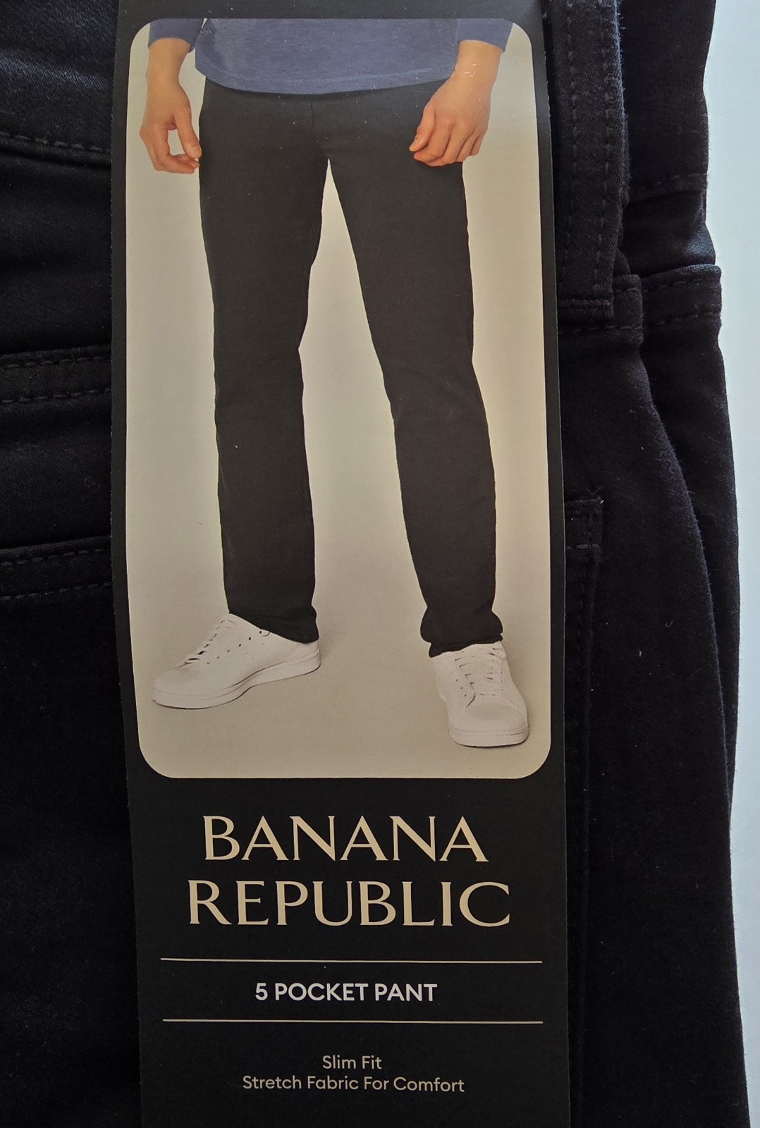 Banana Republic Men’s 5 Pocket Pant Slim Fit Black 34×29