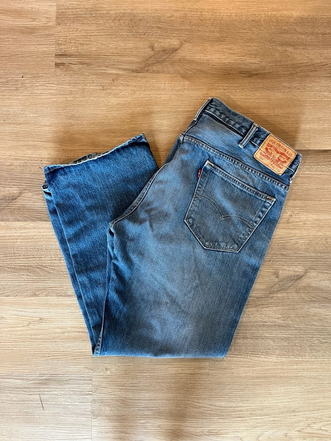 Levi’s 569, Loose Straight Fit Blue Jeans, Medium Wash, Durable, 40×32