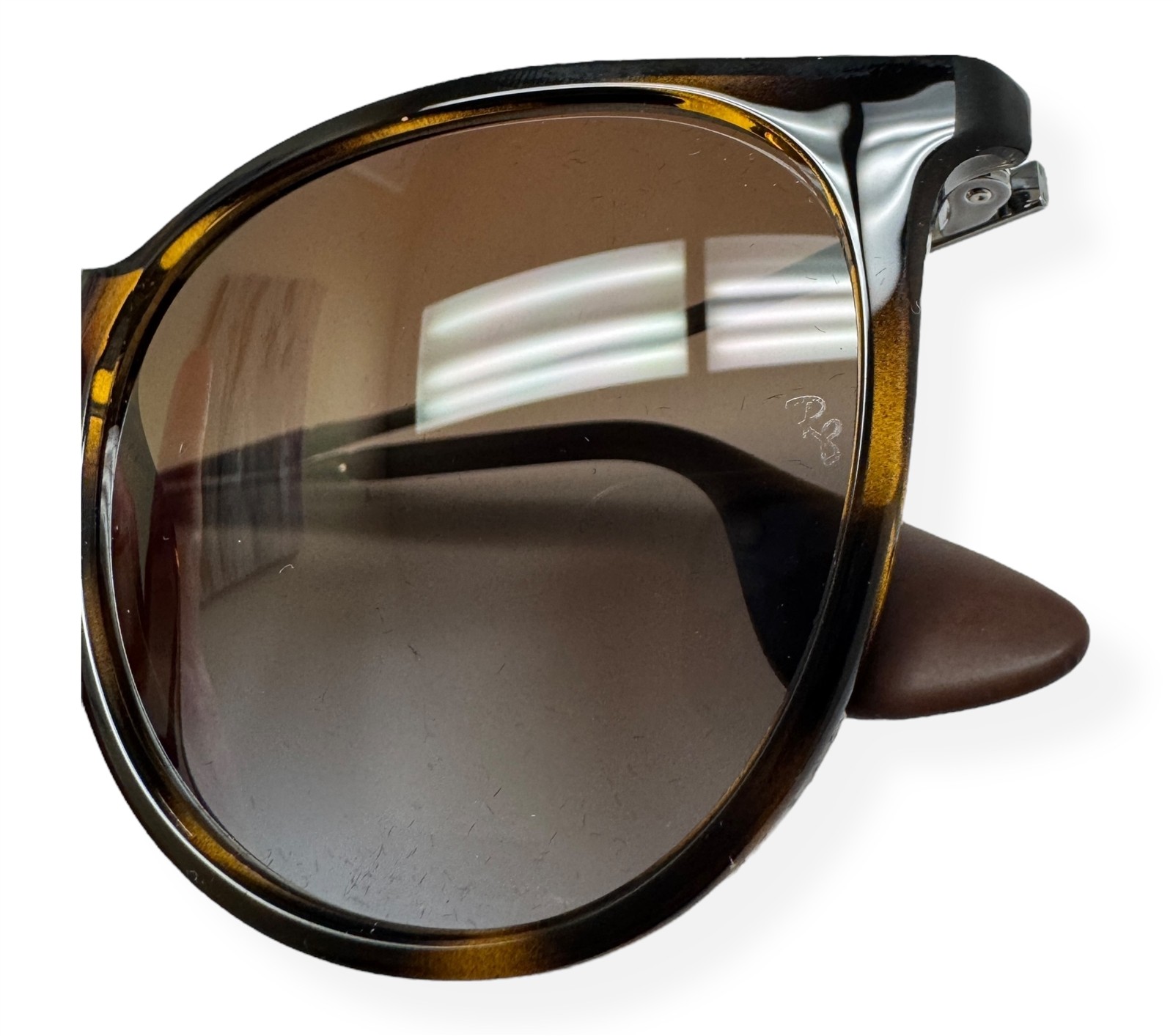 Ray-Ban Erika Sunglasses Polished Brown Tortoise Polarized RB 4171 710/T5 w/case