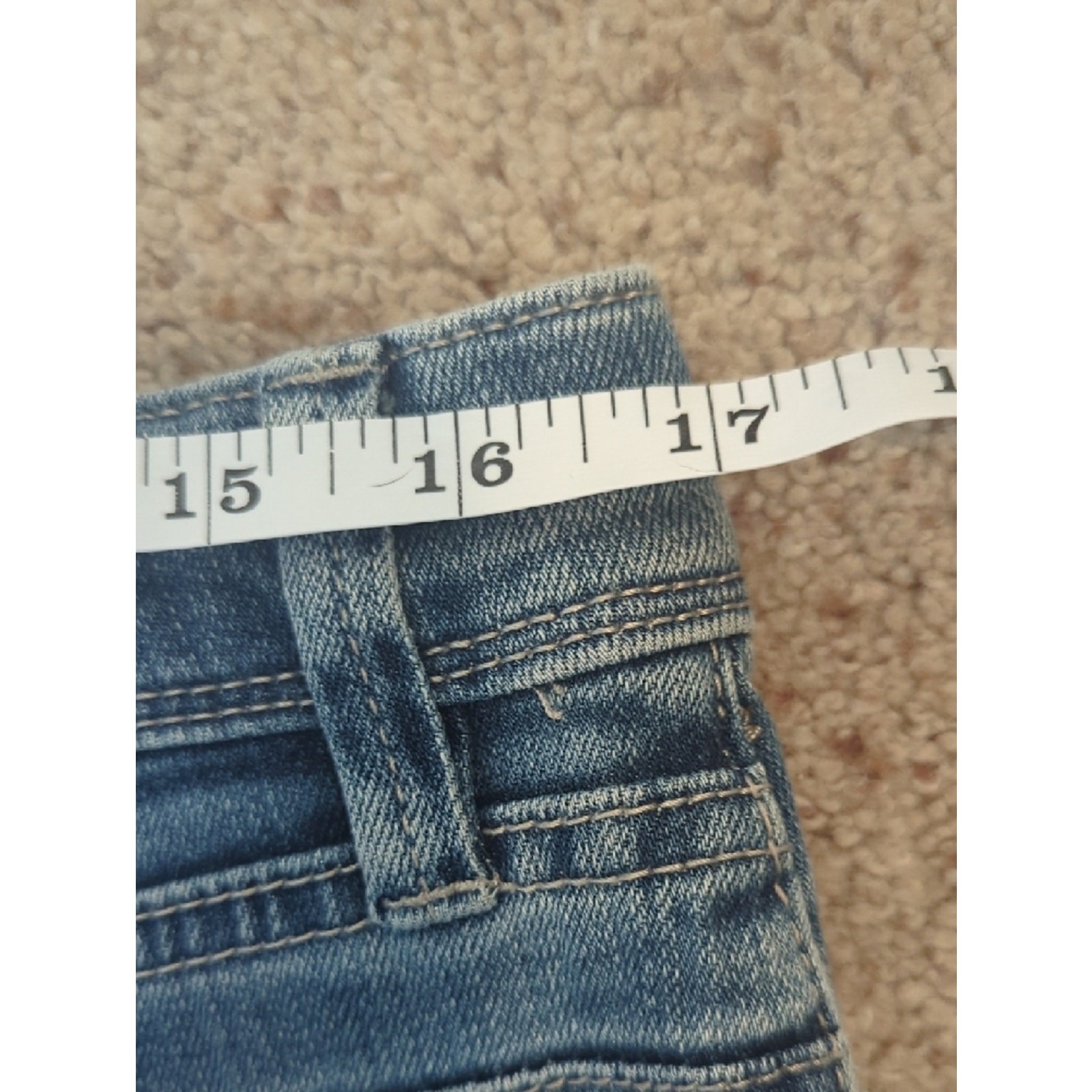 The Limited Light Wash Patchwork Straight Leg Jeans Distressed Denim