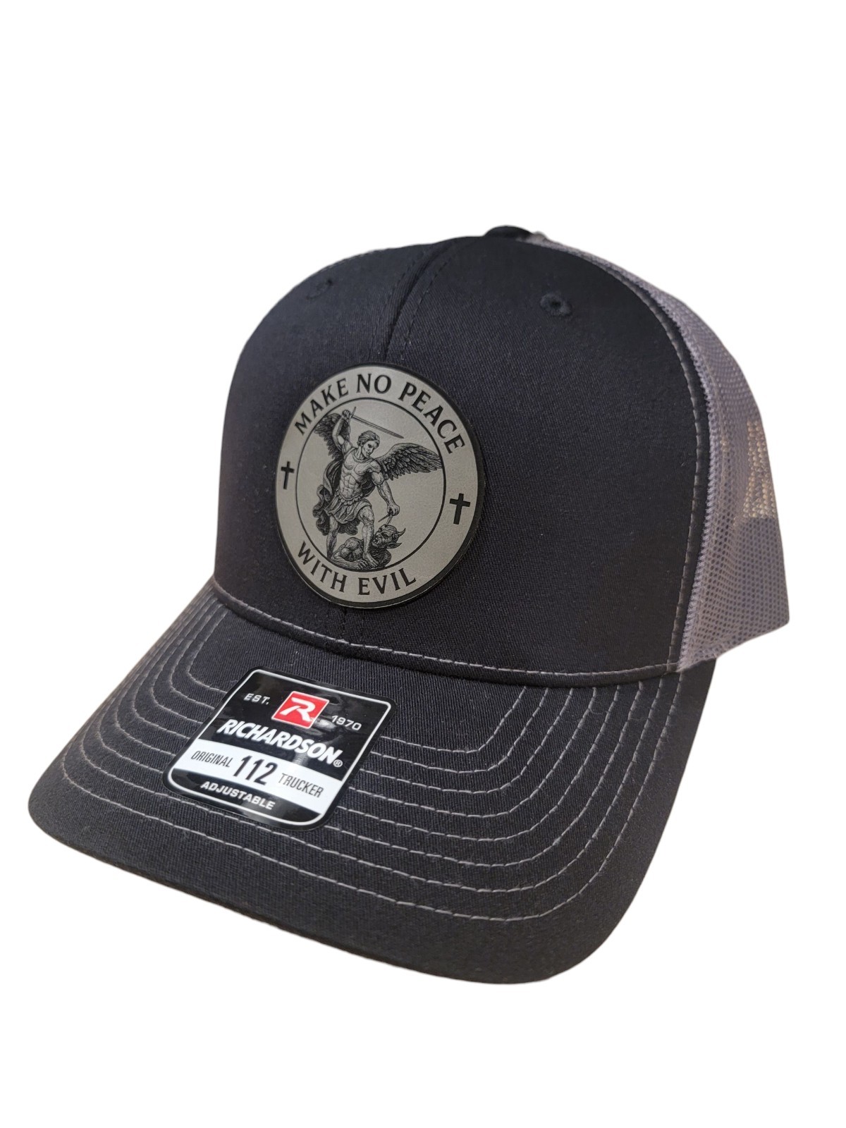 Richardson 112 Make No Peace With Evil, Christian, Jesus, God, Trucker Hat USA