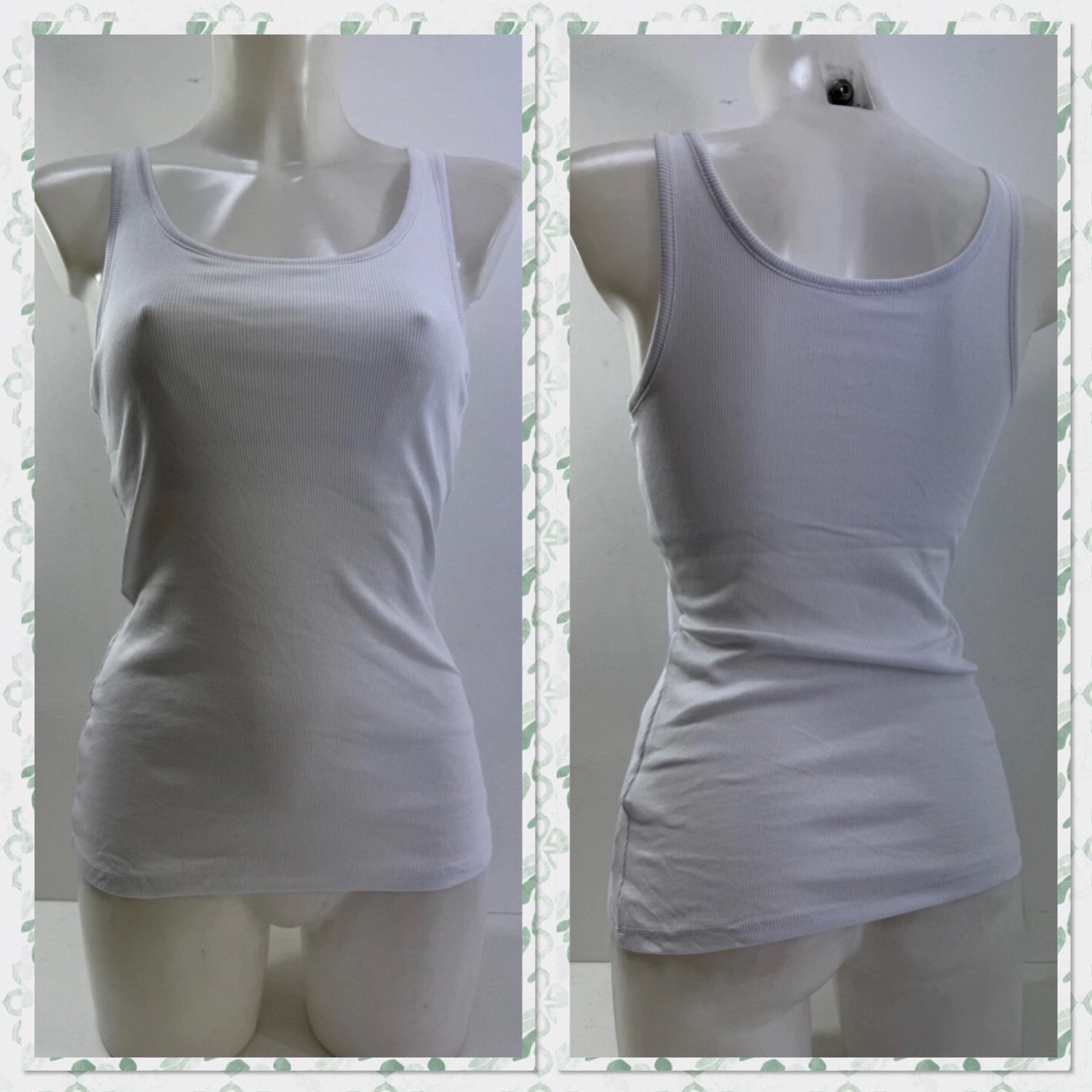 Ex M&S Cotton Rich 2 Pack Body Vest With Secret Support In White Size 8-22