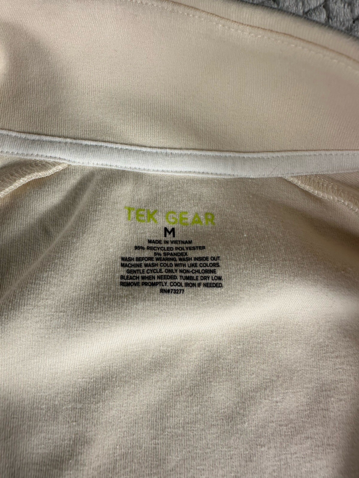 Men’s Lightweight Jacket M Beige Tek Gear Full Zip