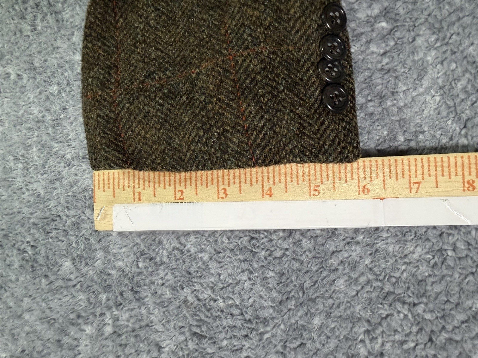 J Crew Yorkshire Tweed Moon Blazer Mens 40L Herringbone Sport Coat Elbow Patches