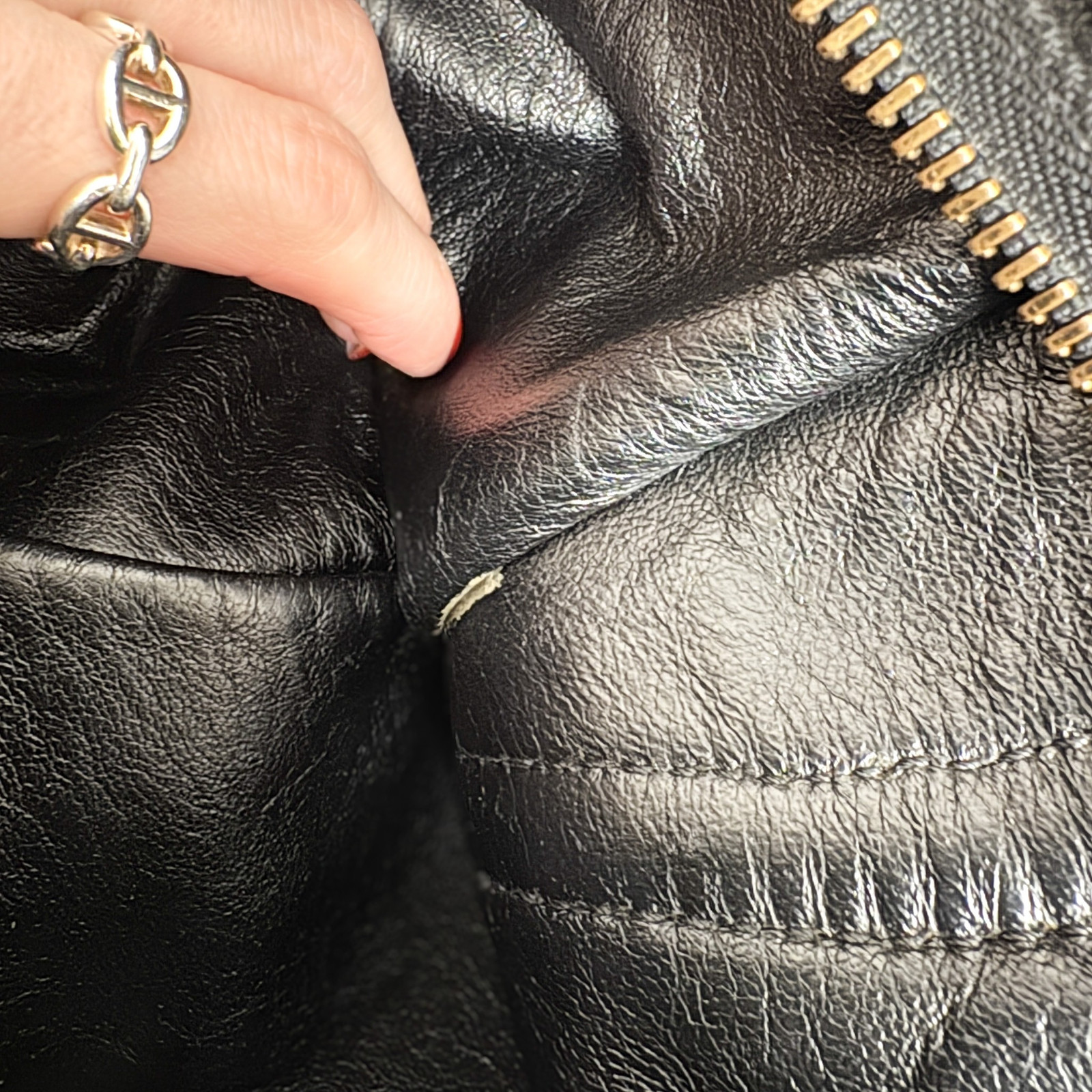 CELINE Leather Phantom Luggage Tote Bag Black