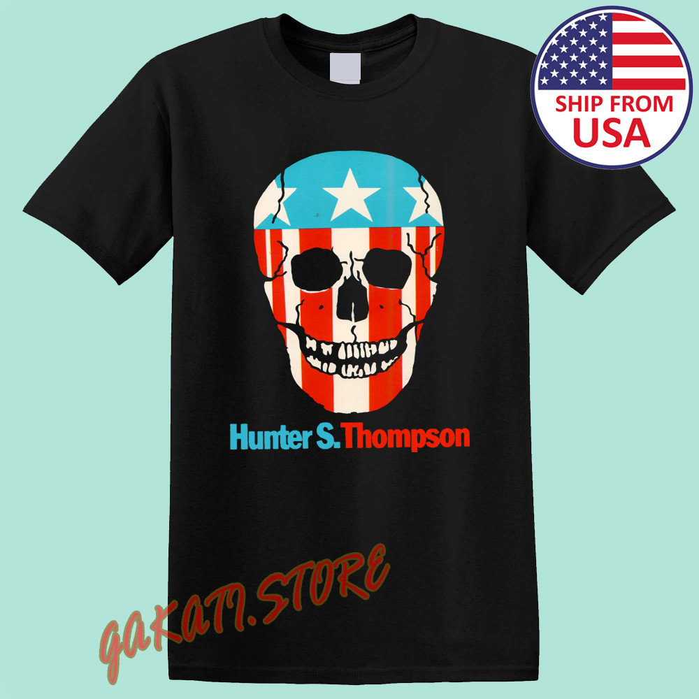 Hunter S. Thompson Skull Dr Gonzo Men’s Black Size S-5XL