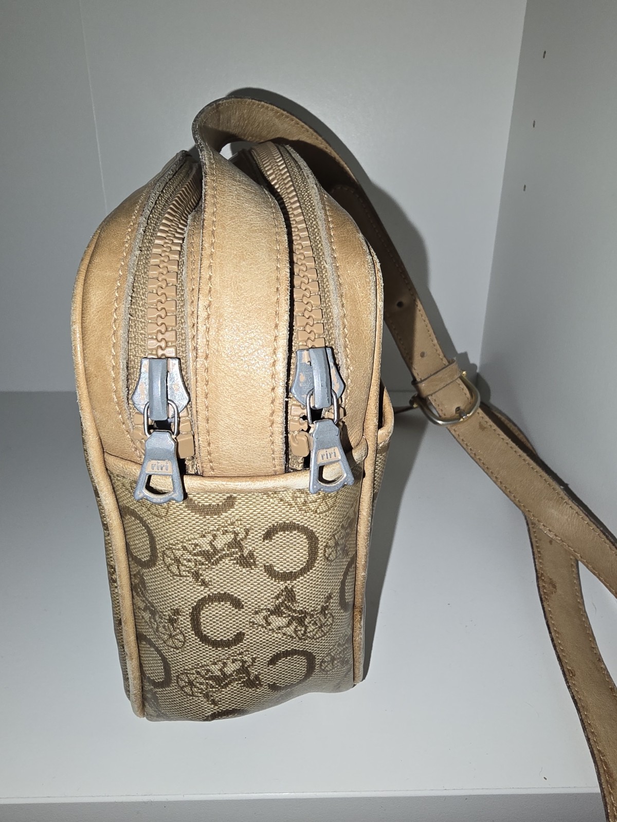Celine C Macadam Canvas Shoulder Bag