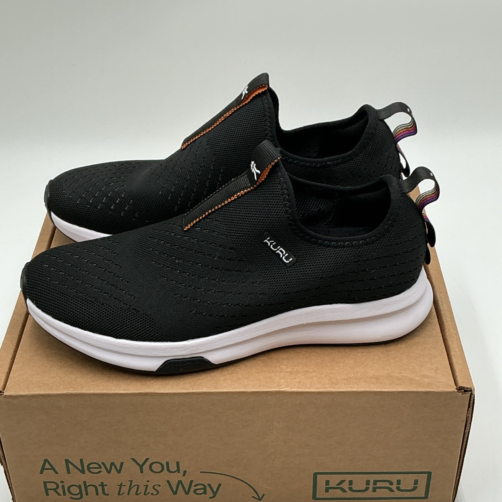 Kuru Atom 208501105 Sneakers Women’s US 10.5 Black Slip On Comfort Shoes eBy2977
