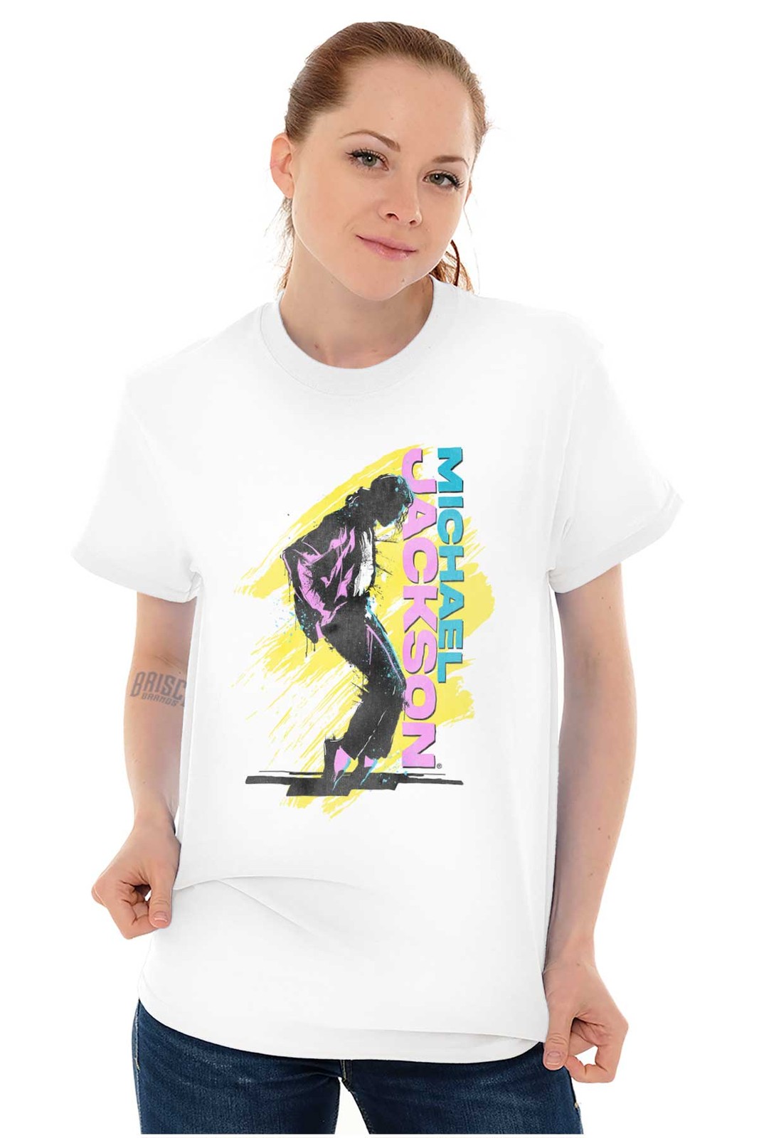 Michael Jackson King of Pop Toe Stand Dance Womens or Mens Crewneck T Shirt Tee