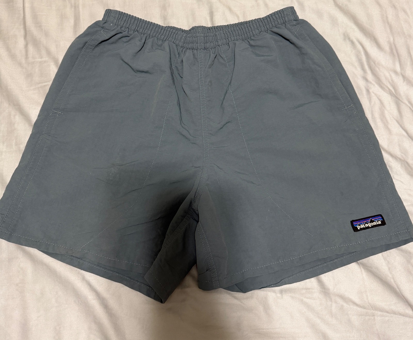 Patagonia Baggies 5″ Shorts Mens Small Blue NetPlus Nylon 57022 Liner Cut Out