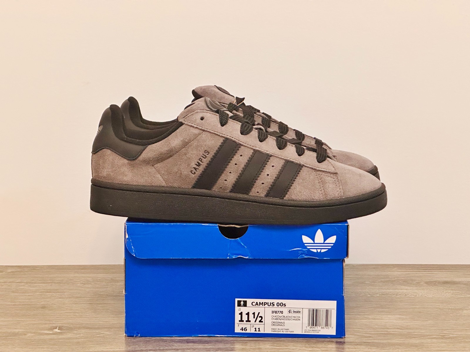 Size 11.5 – adidas Campus 00s Charcoal Black