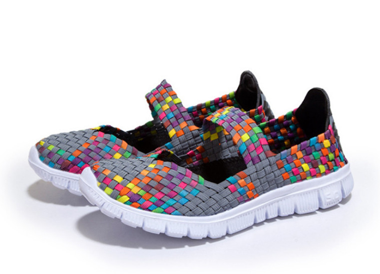 Women Woven Light Weight Elastic Trainer Comfort Slip On Sport Water Shoes WS79