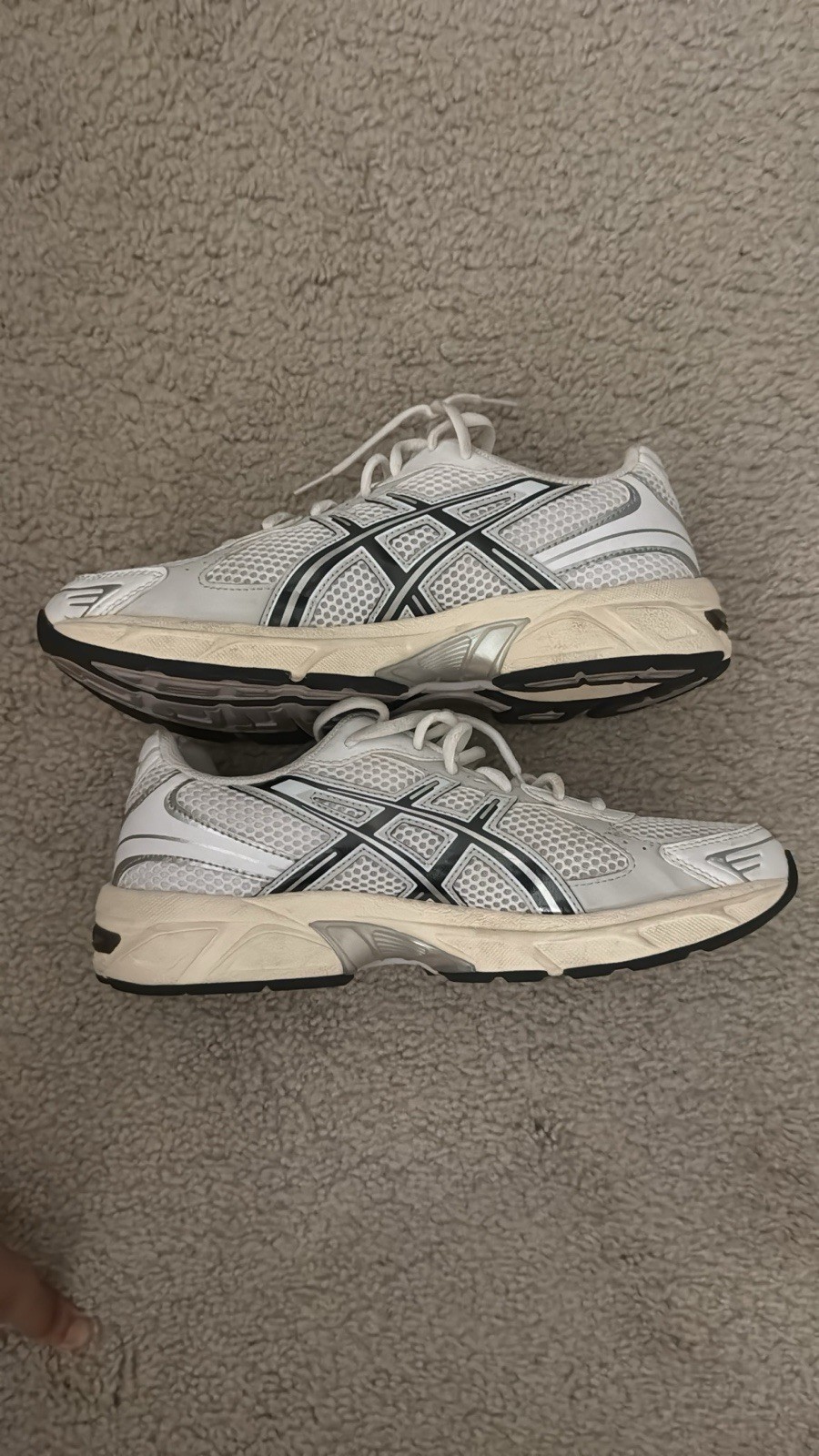 ASICS Gel-1130 Men’s Casual Shoes Vanilla White Sage, Size US 14