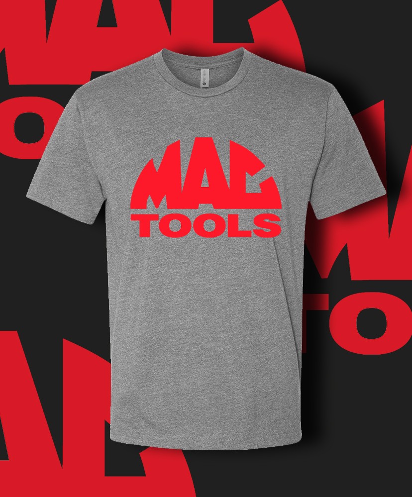 MAC TOOLS T-SHIRT RED LOGO Mechanic Tool Auto Garage Parts Car Mech Shirt Tee