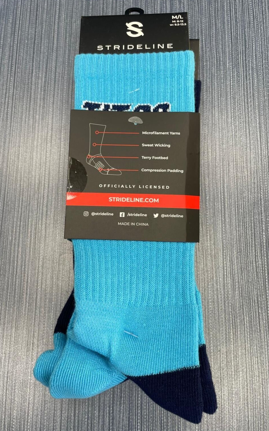 2 Pair x Tennessee Titans Strideline Socks 1 Pair Each Color As Shown M/L 8-12