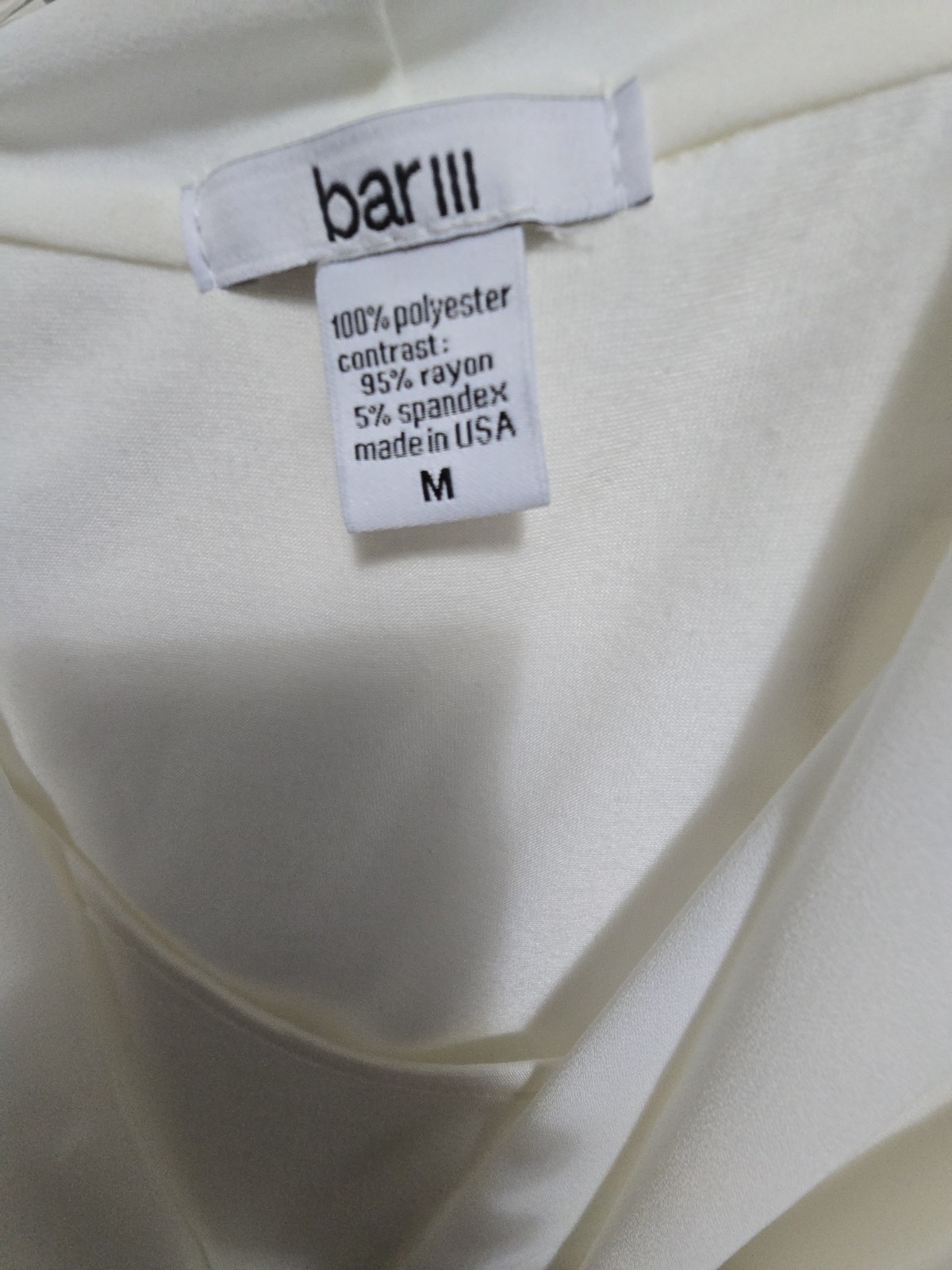 Bar III Top Womens S Beige Sleeveless Surplice Drape Blouse Lightweight Layer