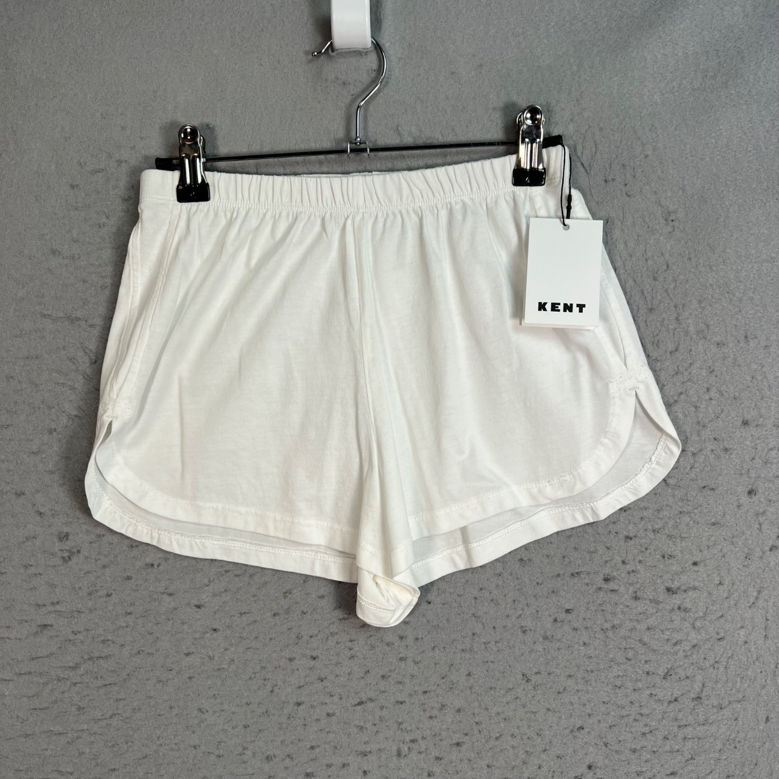 Kent Womens Small White Organic Cotton Lounge Shorts Lightweight Fabric