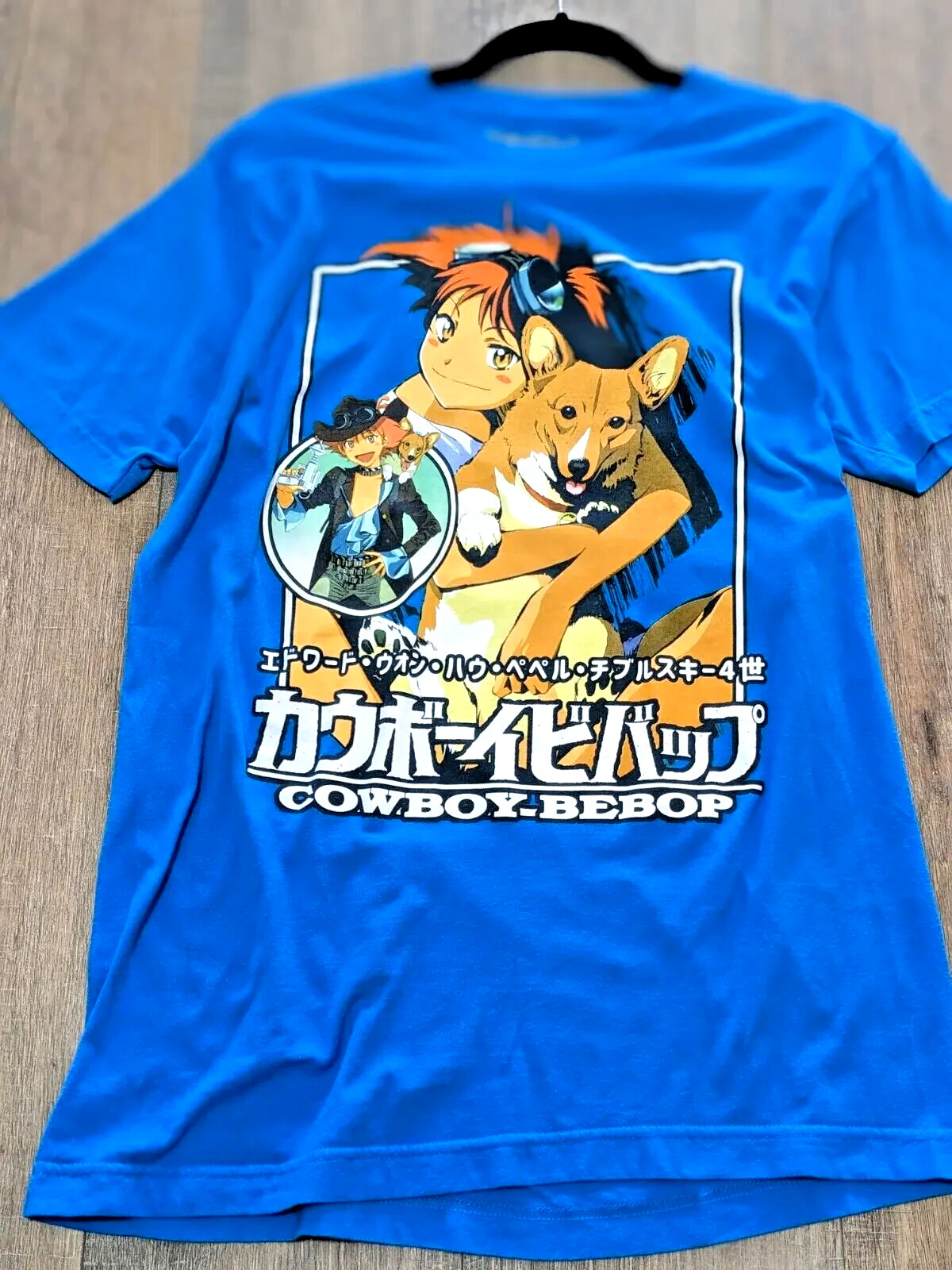 Cowboy Bebop T Shirt Men’s Small Blue Short Sleeve Graphic Anime Japanese NWT