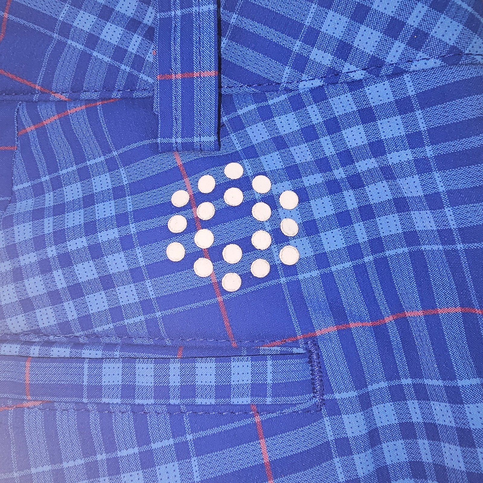 Cobra Puma golf pants mens W 32 L 32 blue check cotton 561635 pockets zip