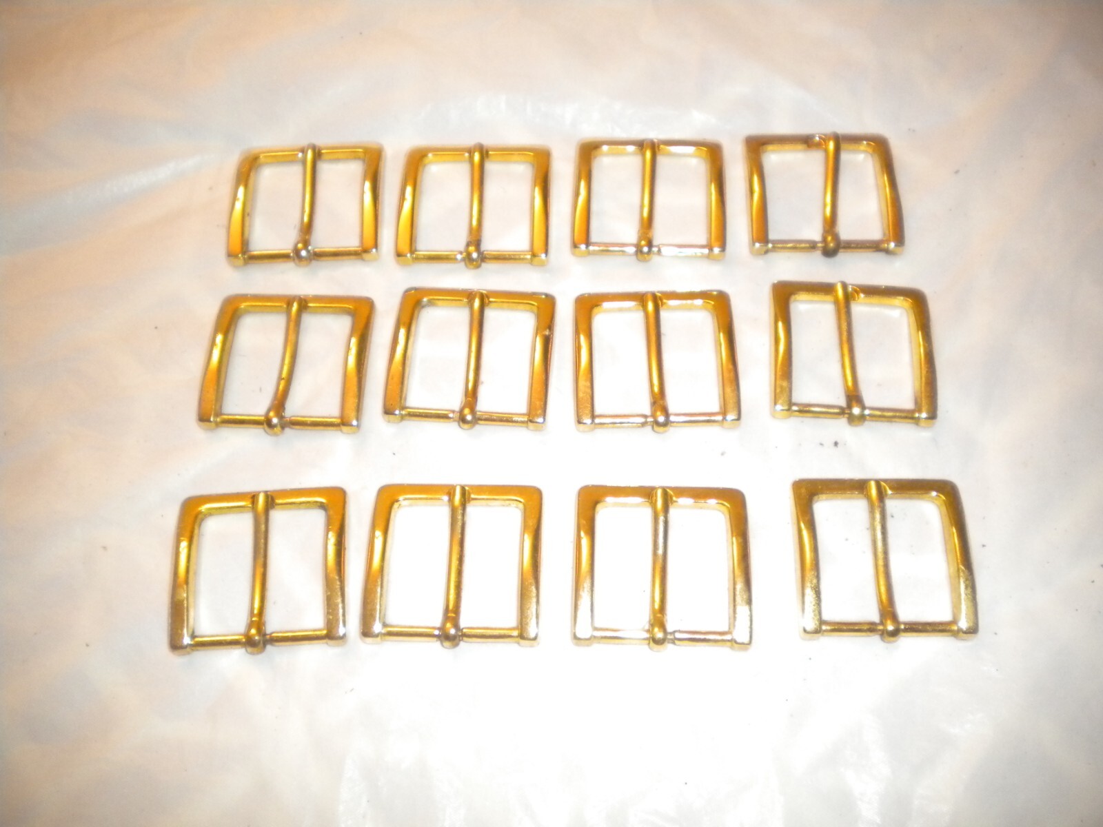 NEW LOT OF 12 GOLD COLOR REGULAR BUCKLE FOR 1 1/4 IN WIDE BELT