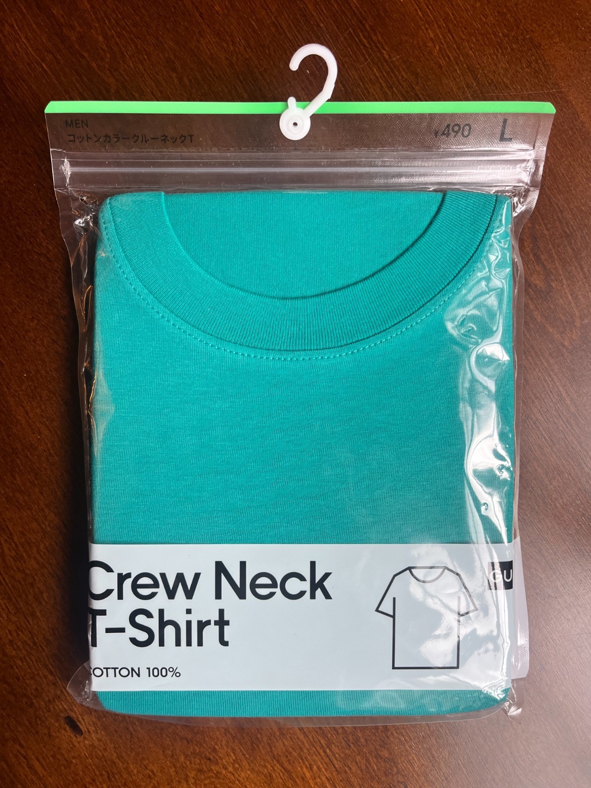2 GU Cotton Crew Neck T-Shirt Men Unisex New US M / Japan M – Teal and Green
