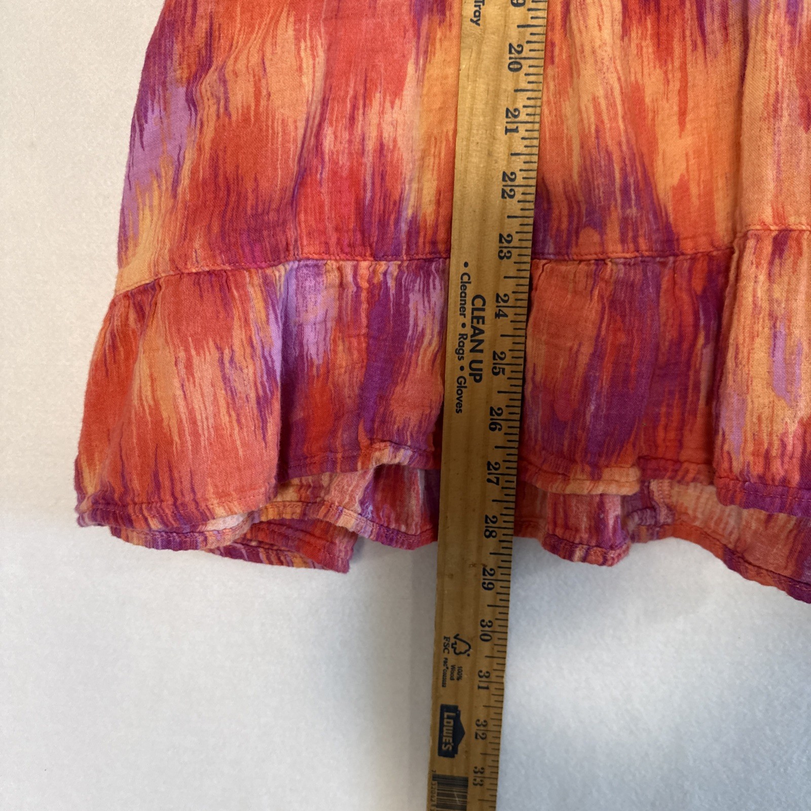 Terra Sky Vibrant Multicolor Watercolor Top 2X 20W-22W 100% Cotton Comfy Relaxed