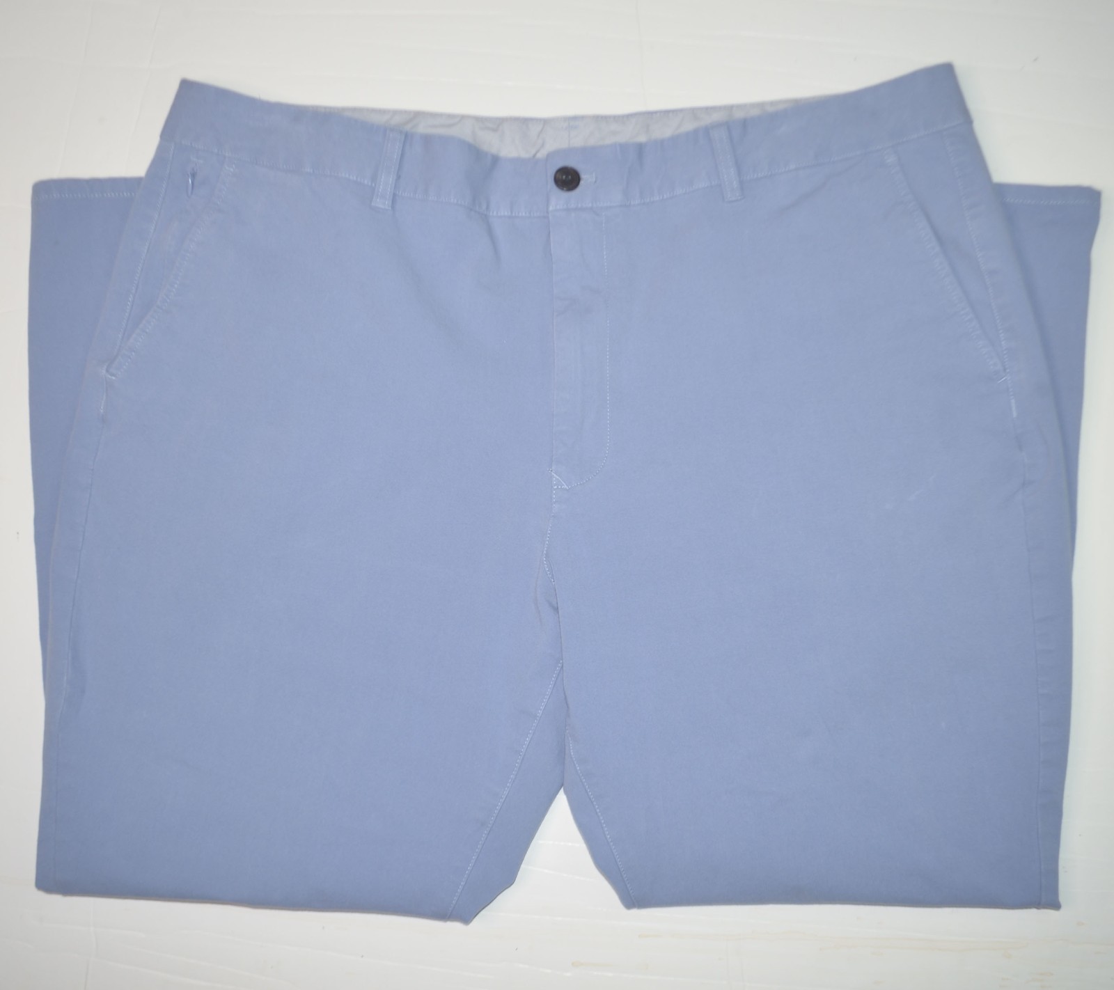 BONOBOS Slim Fit Stretch Cotton Blue Flat Front Chino Pants Sz 44 x 30