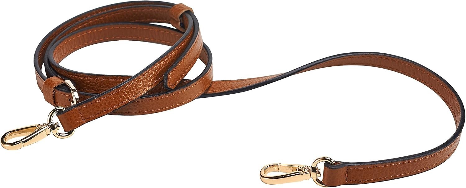 Luxury Full Grain Leather Purse Strap for Crossbody Bags – Adjustable Length