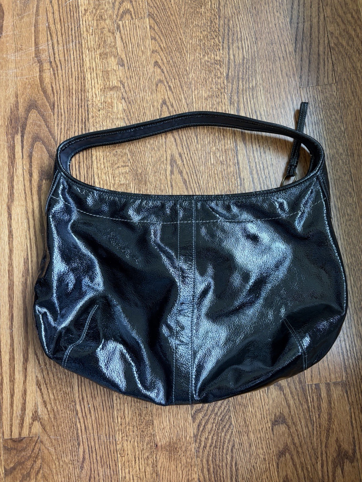 Coach Ergo Patent Leather Hobo Shoulder Bag Black Turnlock 11009 Vintage 2007