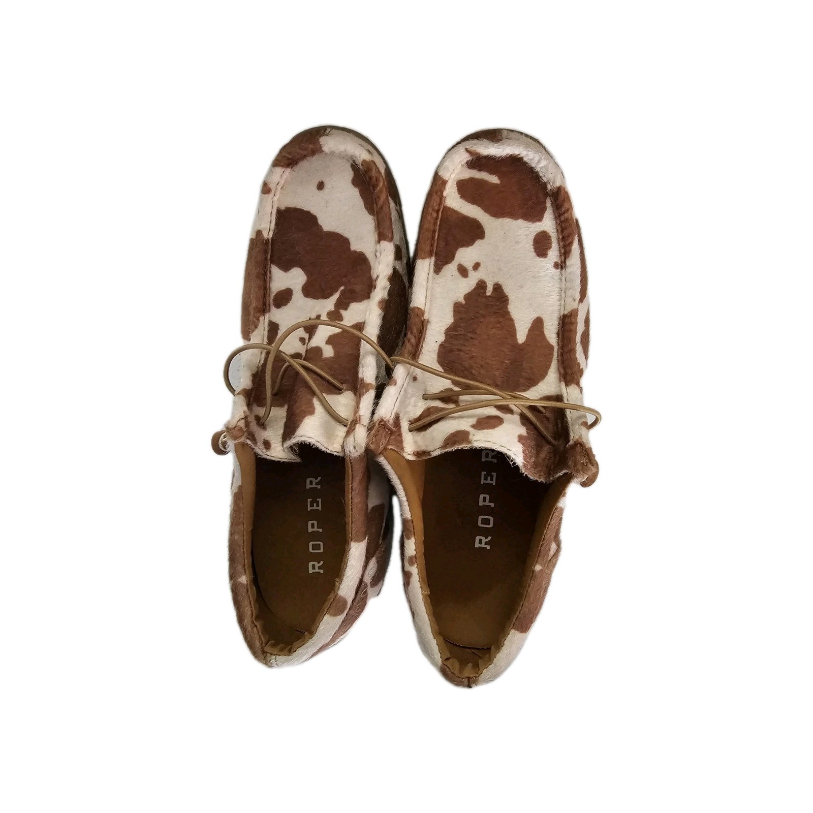 Roper Chillin Cow Print Chukka Casual Shoes Western Style Womens size 10