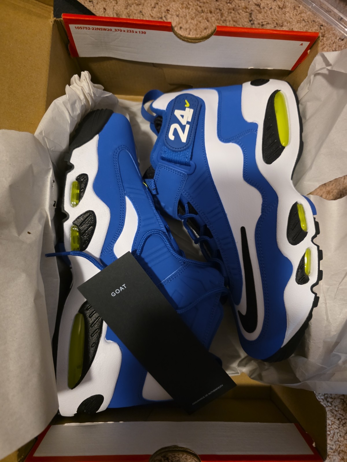 Air Griffey Max 1 Men’s Size 10.5 DJ5161400 White Royal