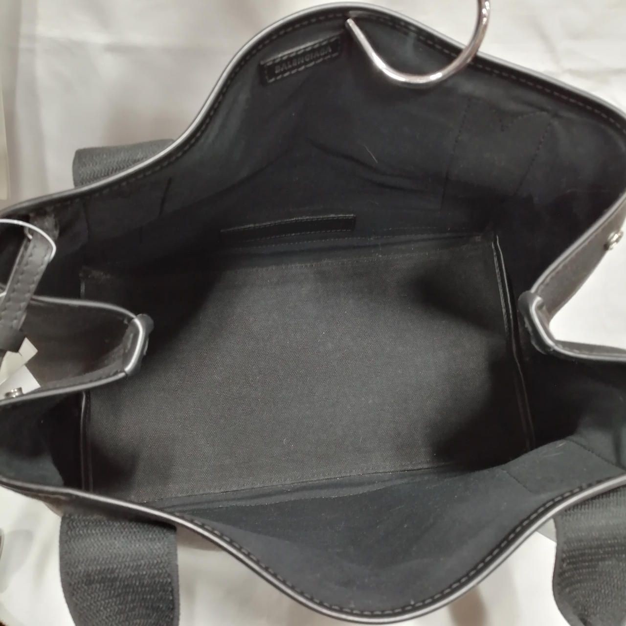 BALENCIAGA Canvas Leather Tote Bag Black 339933-1000 Used