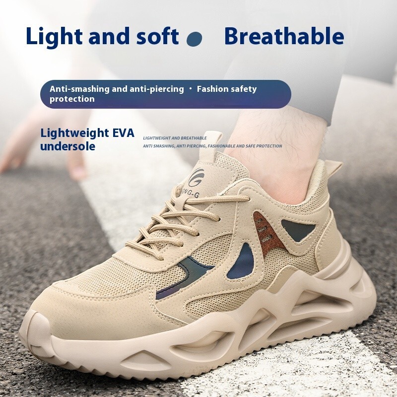 Mesh Lightweight Work Sneakers Steel Toe boots Men Safety Shoes Indestructible